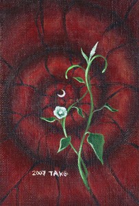 Spiral-Crimson / 2007 / Acrylic Color / 148mm × 100mm / Canvas / ¥5,000